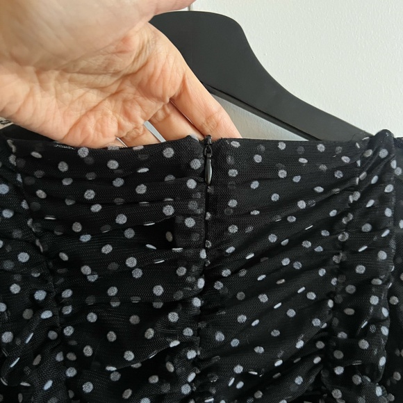 Zara polka dot dress with sheer sleeve - Picture 5 of 5